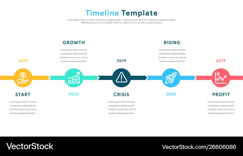 Timeline Elements - Workflow & Chart Templates vector image