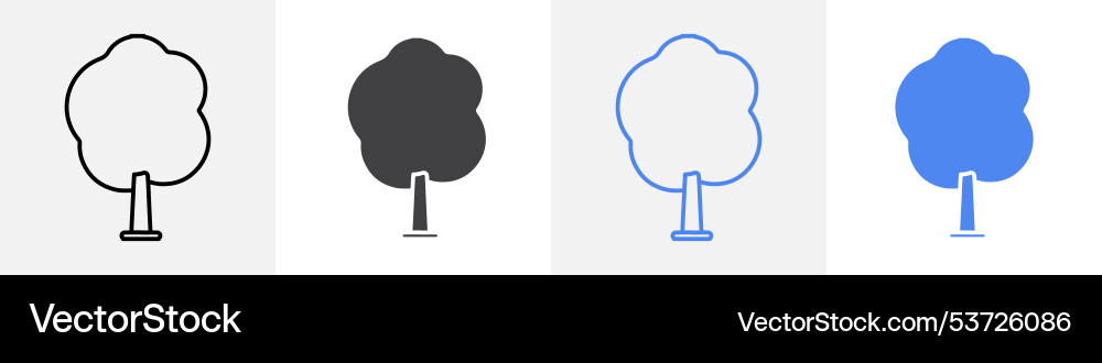 Tree icon set use for web Vector Image