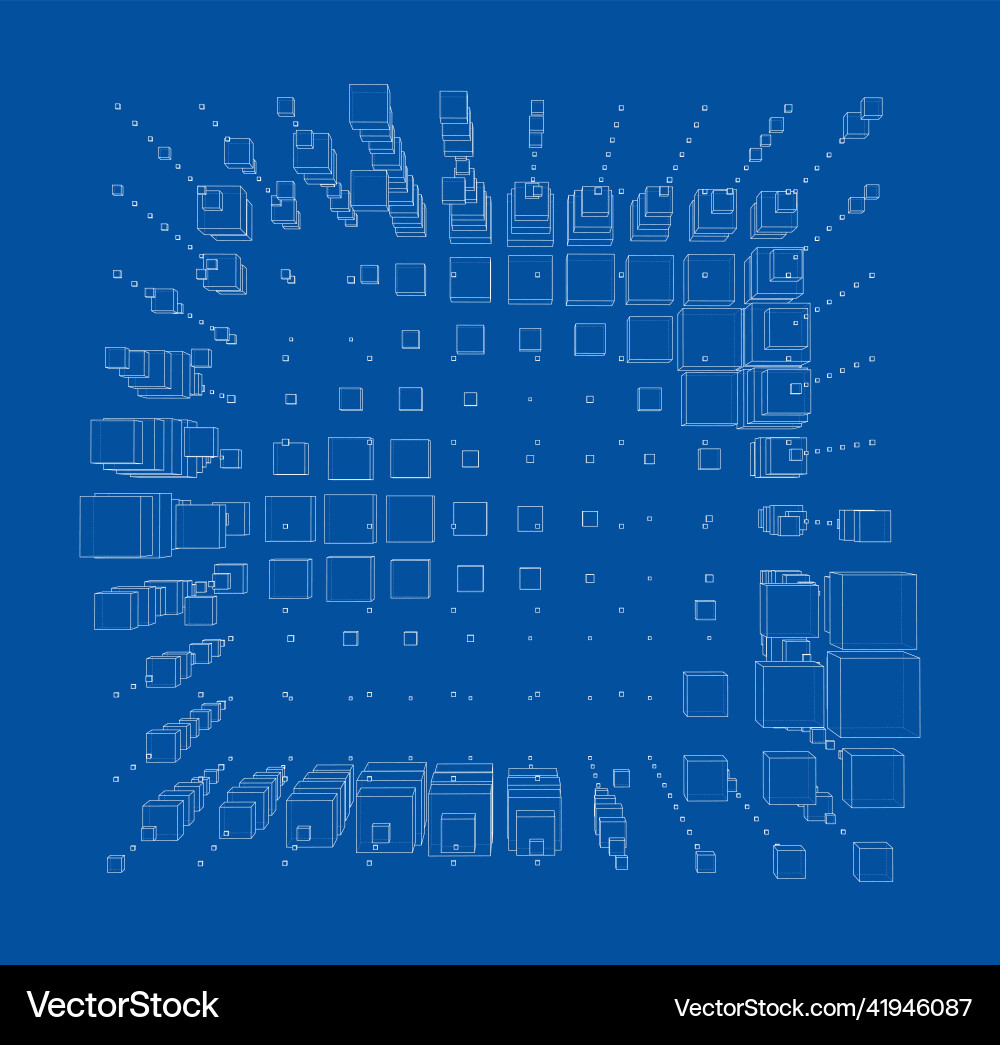 Abstract boxes background Abstract boxes background vector image