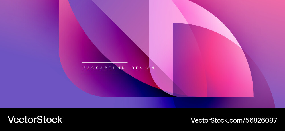 Abstract gradient shapes overlap creating dynamic vector image