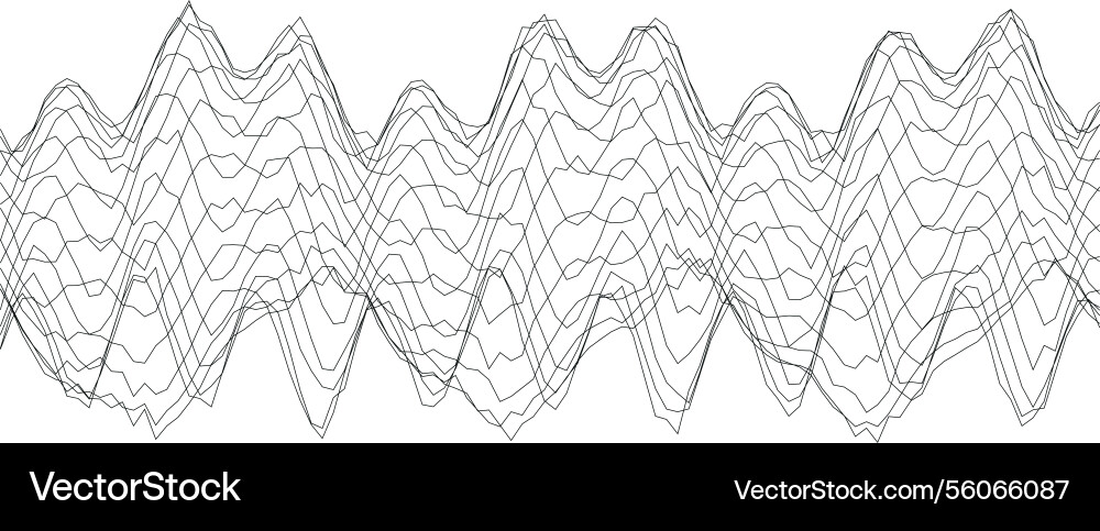Abstract waveform pattern for creative design Vector Image