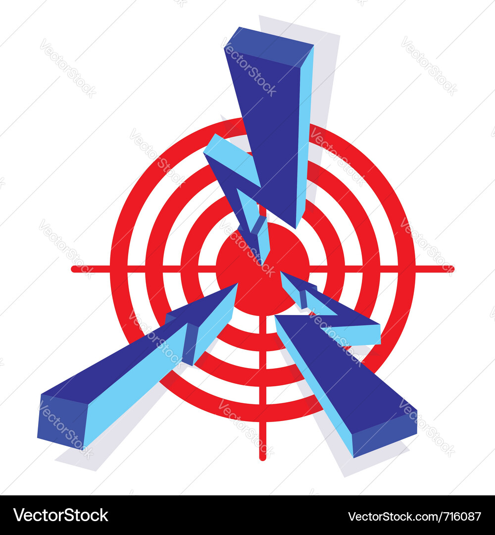 Arrows to target Vector Image