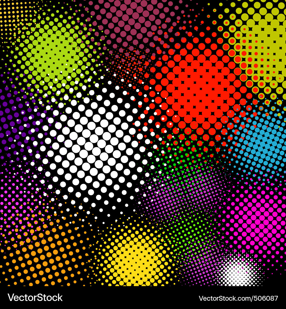Colorful Halftone Pattern Background Vector Image