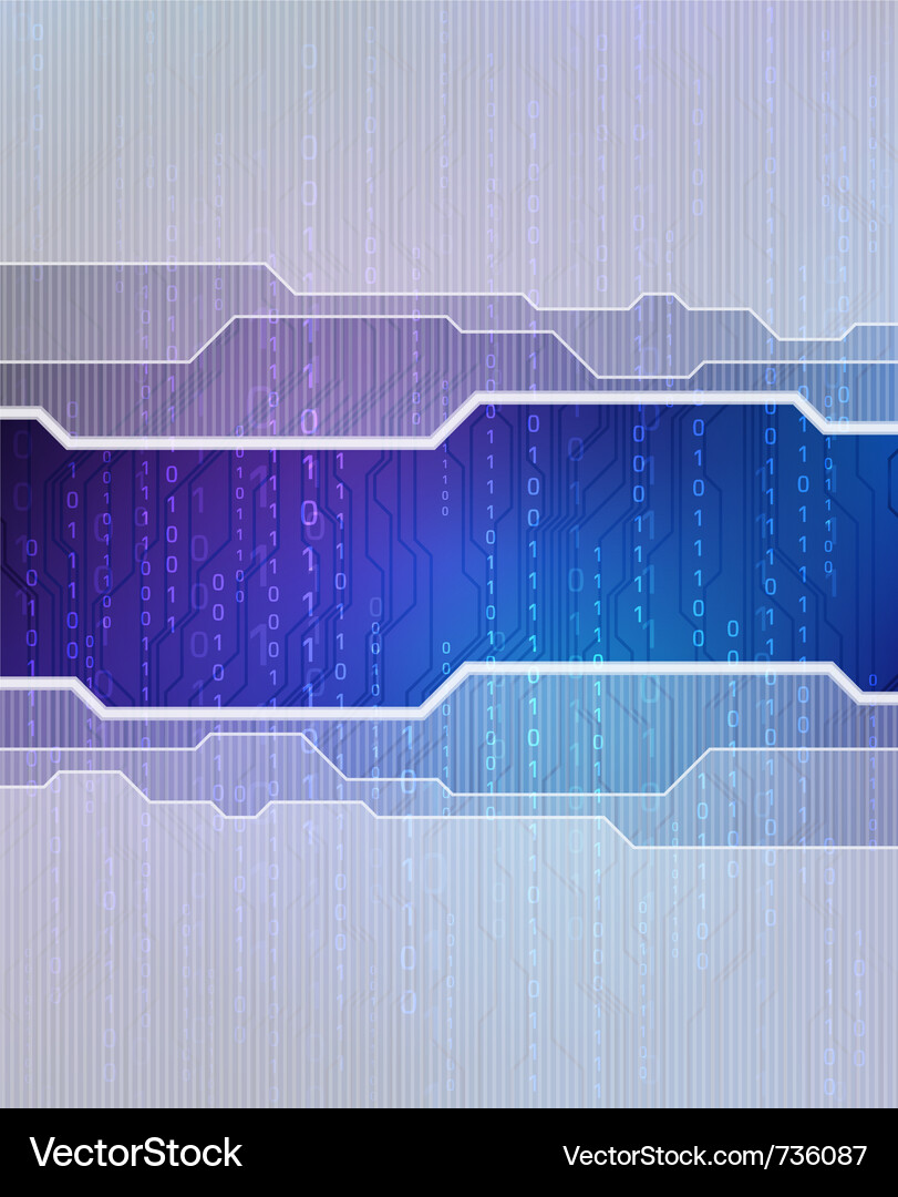 Digital Circuit Background Vector Image