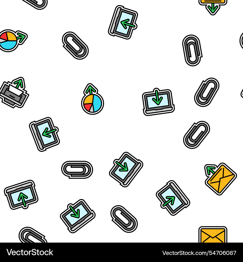 Download file computer data seamless pattern Download file computer data seamless pattern Vector Image