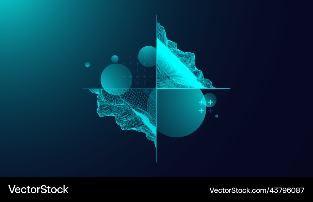 Modern Wireframe Abstract Background Vector Image