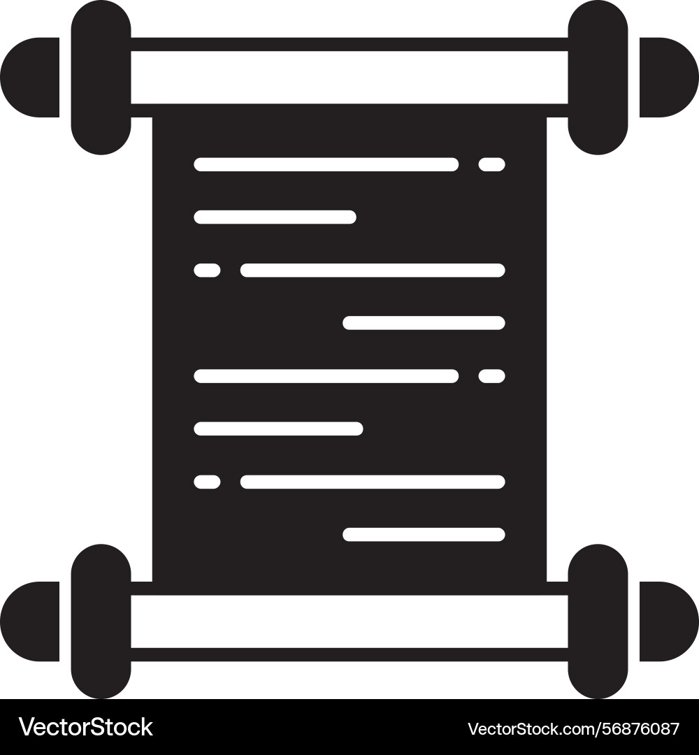 Old scroll icon Vector Image