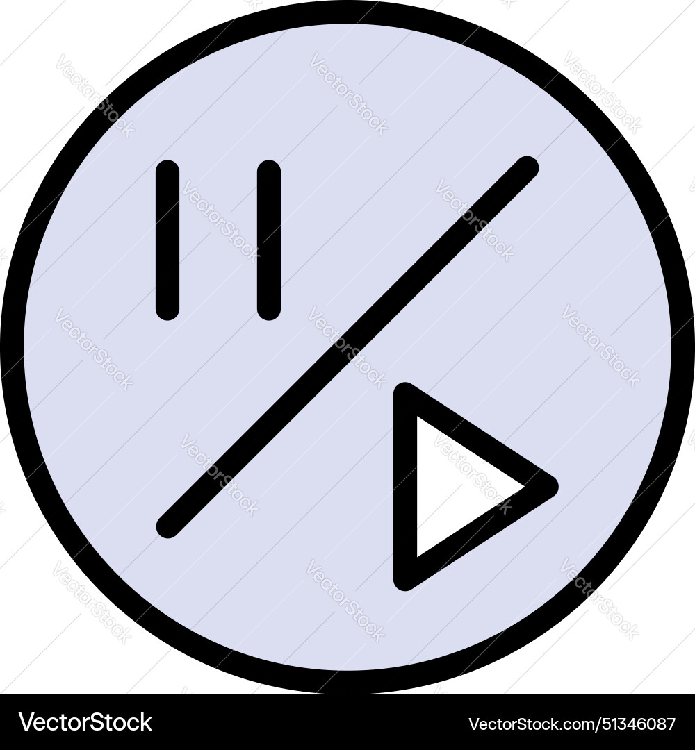 Play and pause button color icon Vector Image