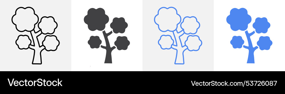 Tree icon set use for web Vector Image