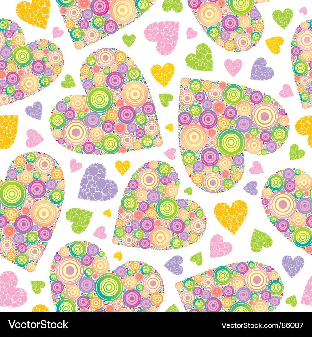 Valentines seamless background Vector Image
