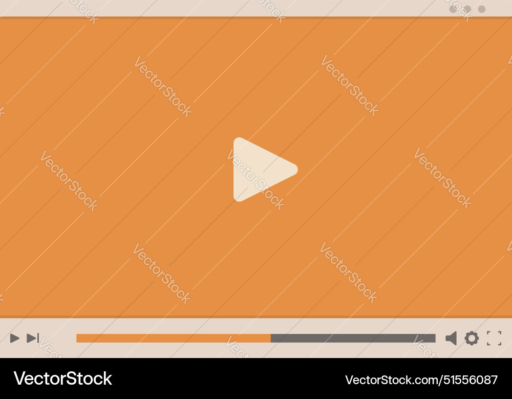 Video player showing streaming bar and play button Video player showing streaming bar and play button vector image