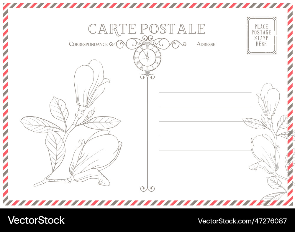 Vintage Postcard Background vector image