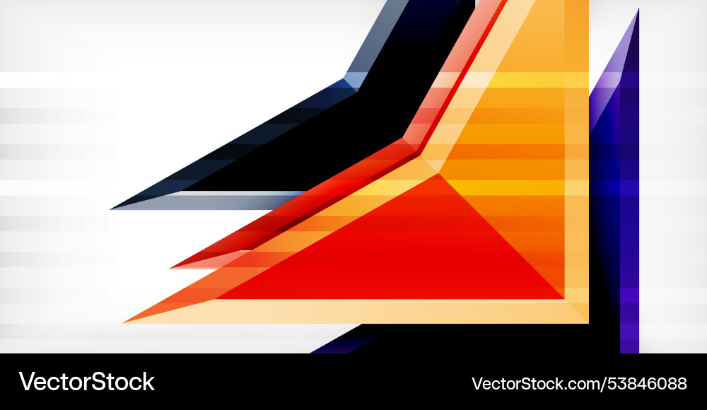 Abstract background color triangles and arrows Vector Image