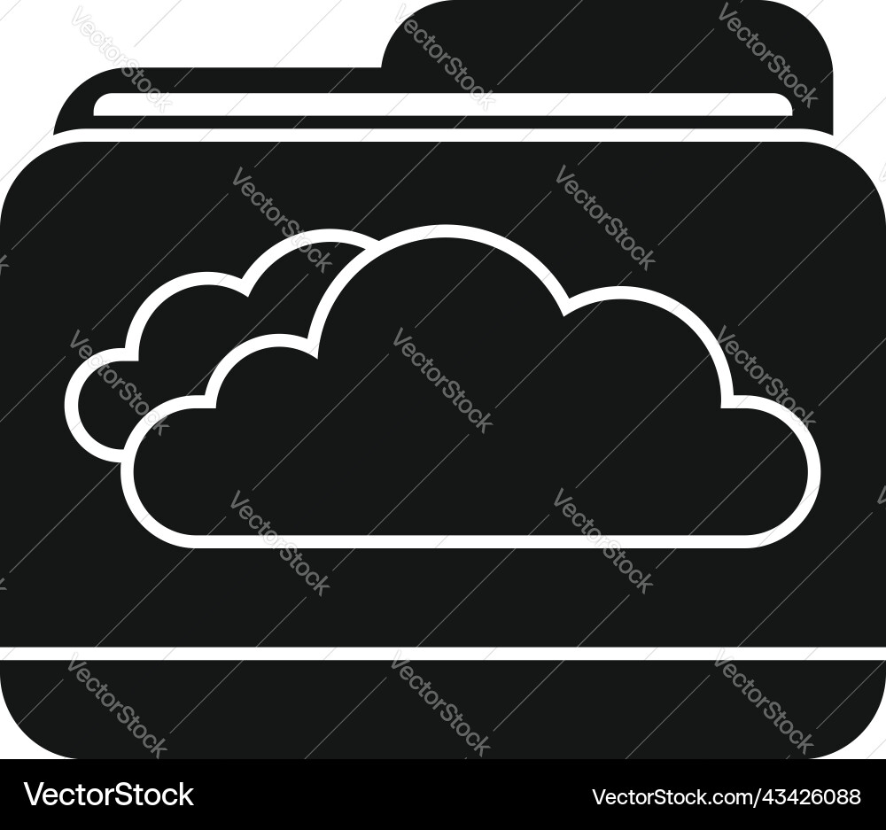 Access cloud folder icon simple data crm Access cloud folder icon simple data crm vector image
