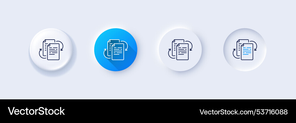 Documents workflow line icon doc file page sign vector image