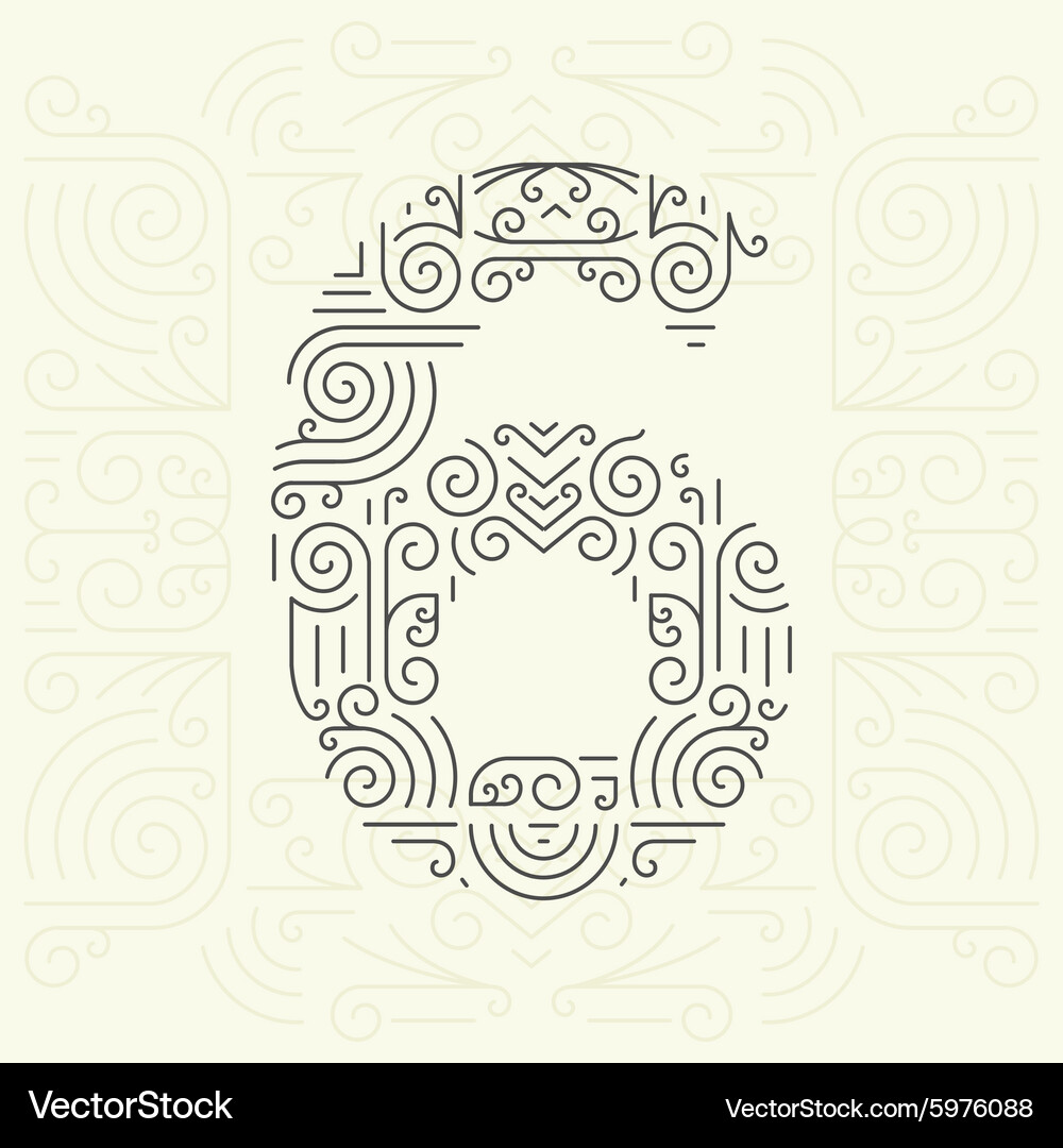 Mono line style geometric font for text Vector Image