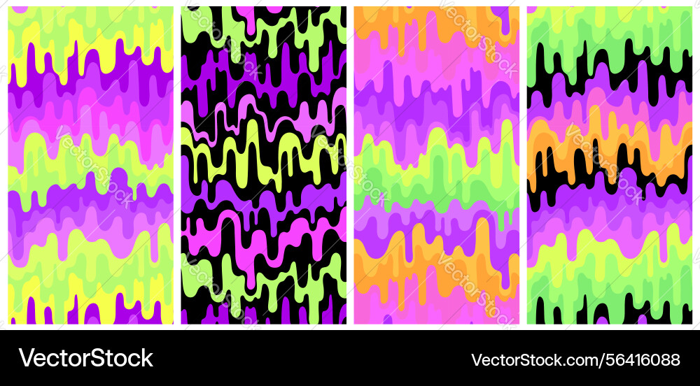 Seamless striped pattern set of different color Seamless striped pattern set of different color vector image