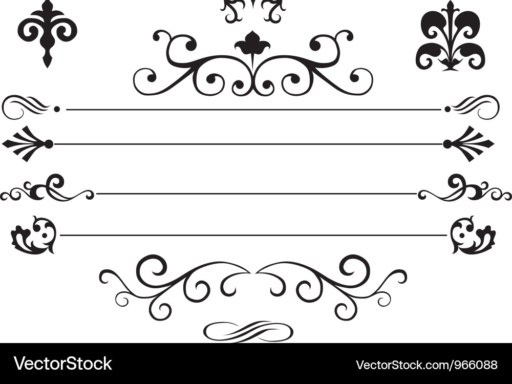 Vintage Flourishes and Ornate Patterns vector image