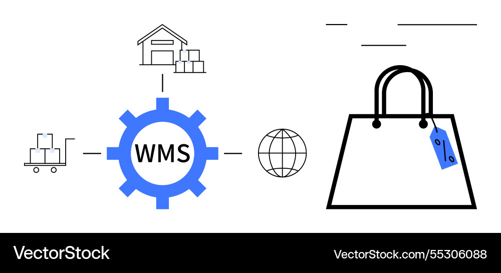 Warehouse management system wms integration Vector Image