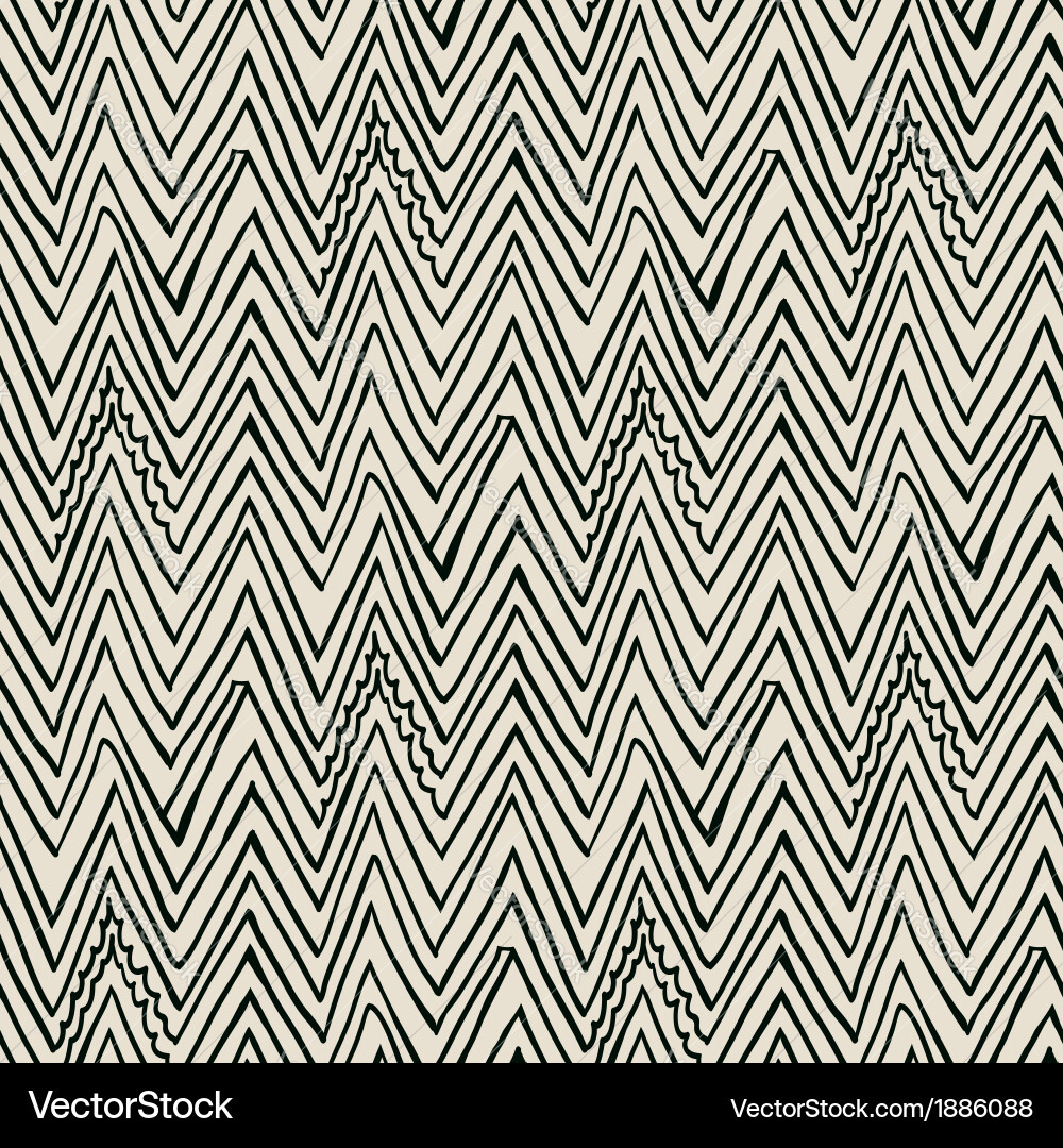 Zigzag Black Line Pattern vector image