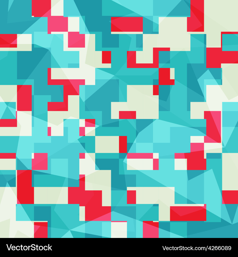 Abstract blue squares seamless pattern Royalty Free Vector