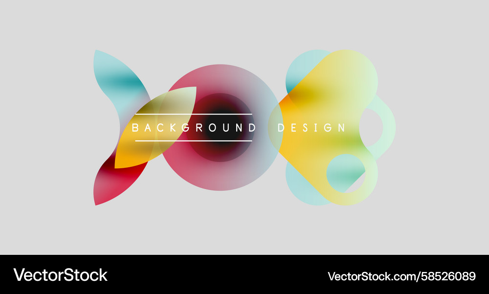 Abstract colorful shapes overlap creating dynamic Abstract colorful shapes overlap creating dynamic Vector Image