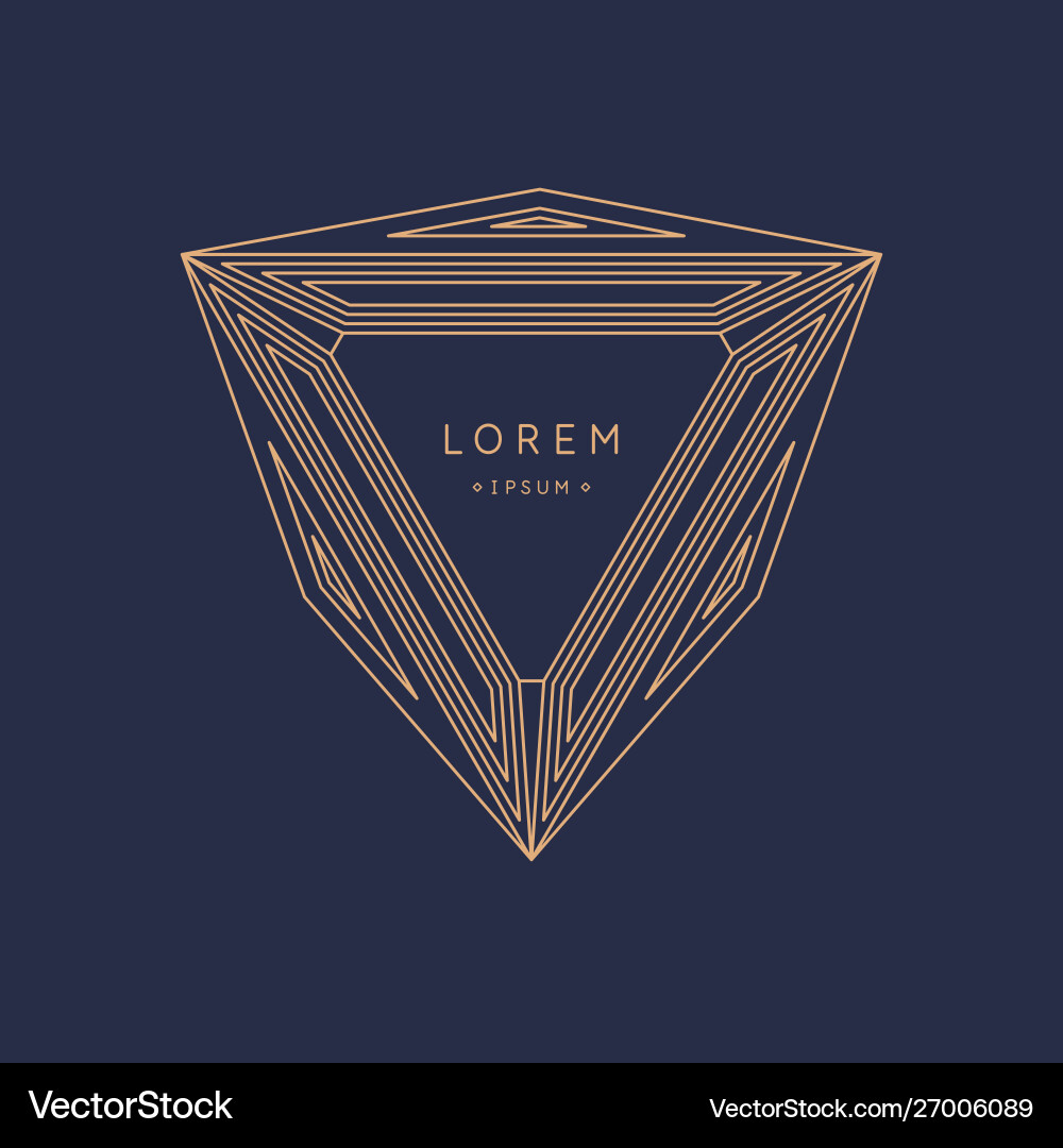 Abstract element with gold lines Abstract element with gold lines vector image