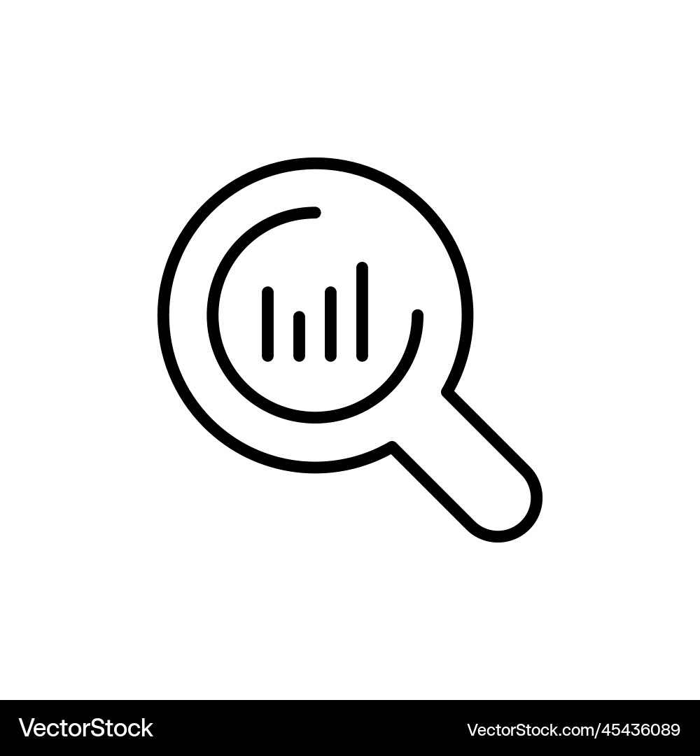 Analytics information or data icon linear sign vector image