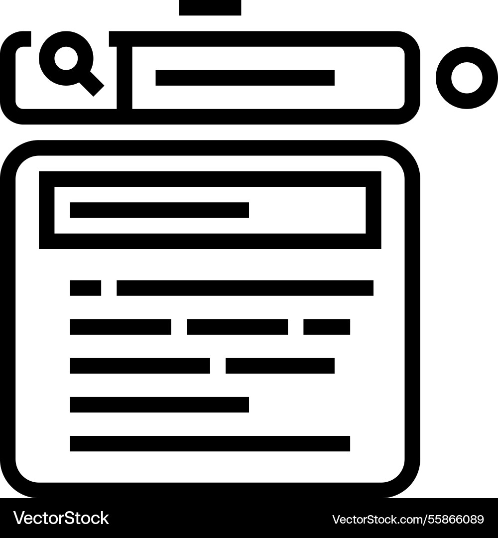 Autocomplete nlp line icon vector image