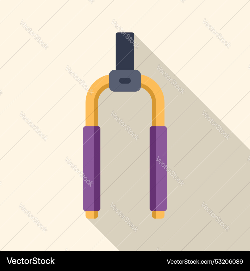 Bicycle fork with long shadow creating modern Bicycle fork with long shadow creating modern Vector Image