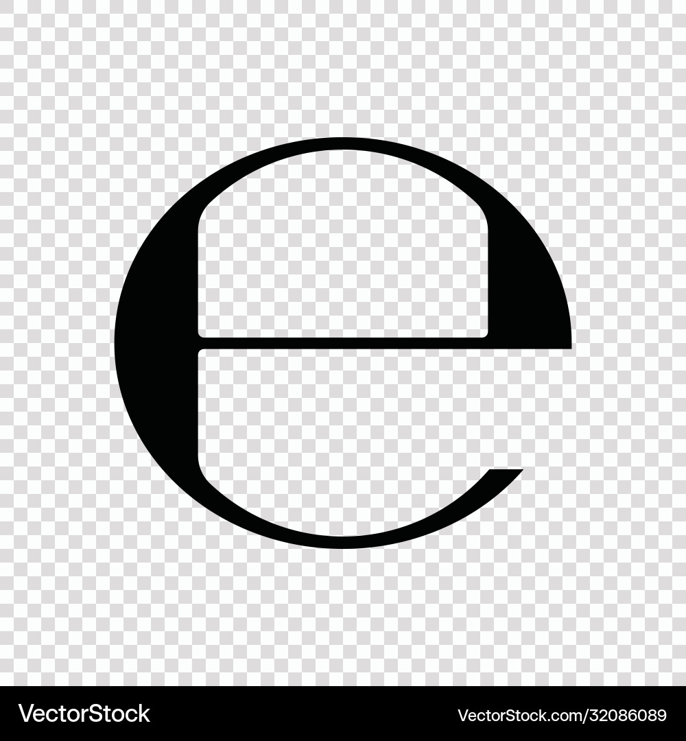 Estimated e mark symbol