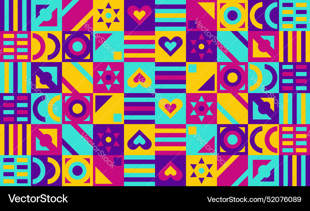 Flat design geometric and mosaic pattern Vector Image