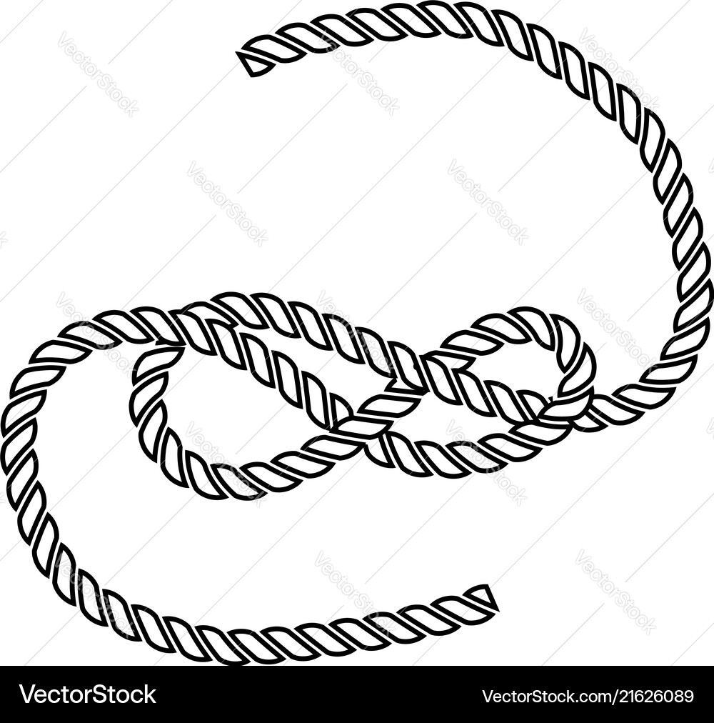 Icon of rope Royalty Free Vector Image - VectorStock
