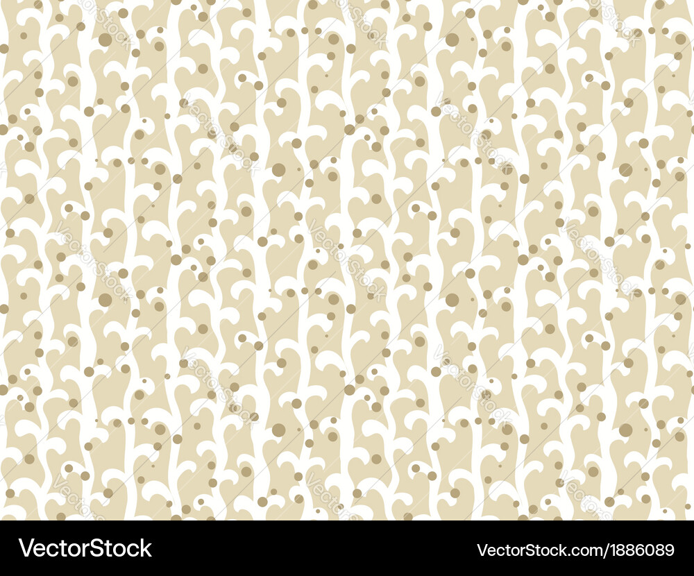 Pattern with vines and small random dots Vector Image