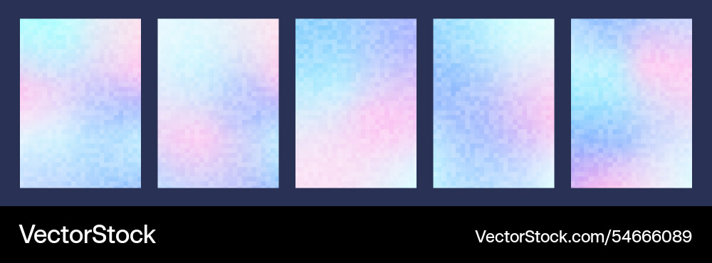 Set of gradient background with pixel texture y2k Set of gradient background with pixel texture y2k Vector Image