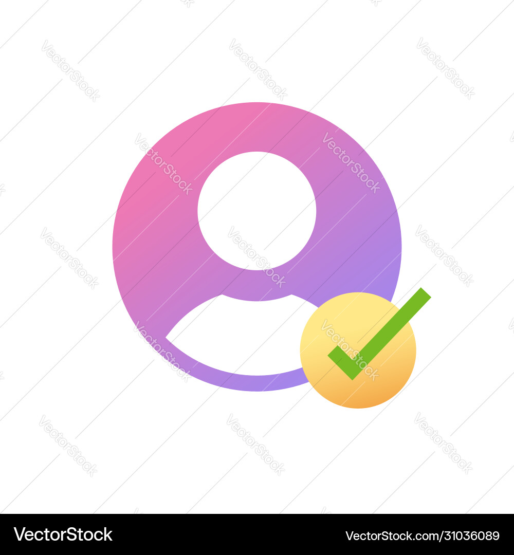User Account Verification Icon vector image