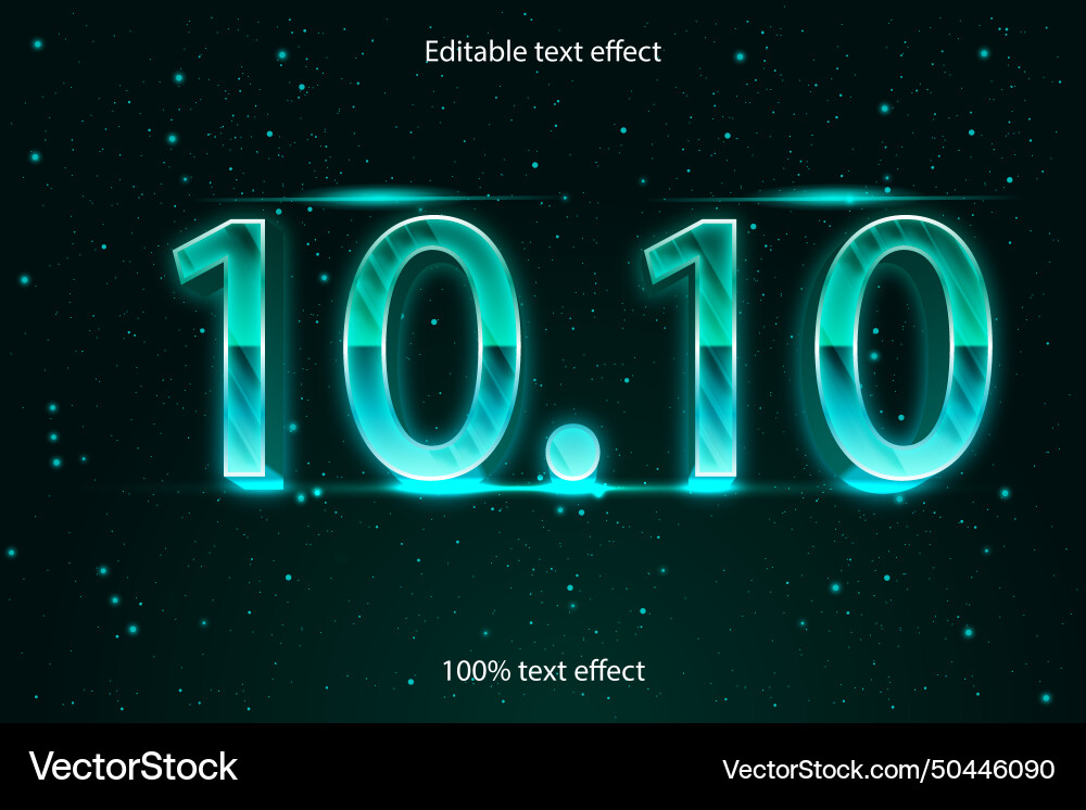 1010 editable text effect retro style 1010 editable text effect retro style vector image