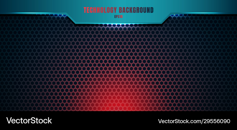 Blue Geometric Header - Hexagon Pattern vector image
