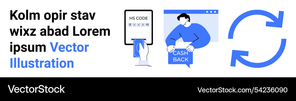 Digital transactions and hs code management Digital transactions and hs code management Vector Image