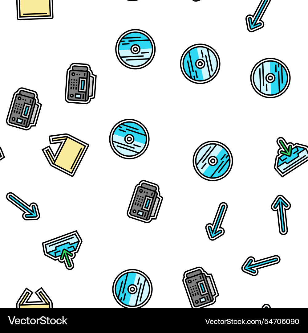 Download file computer data seamless pattern Download file computer data seamless pattern Vector Image