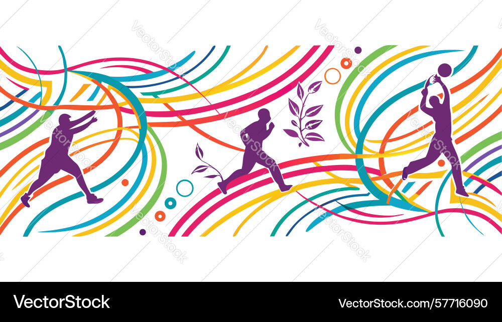 Dynamic basketball players in abstract action Vector Image