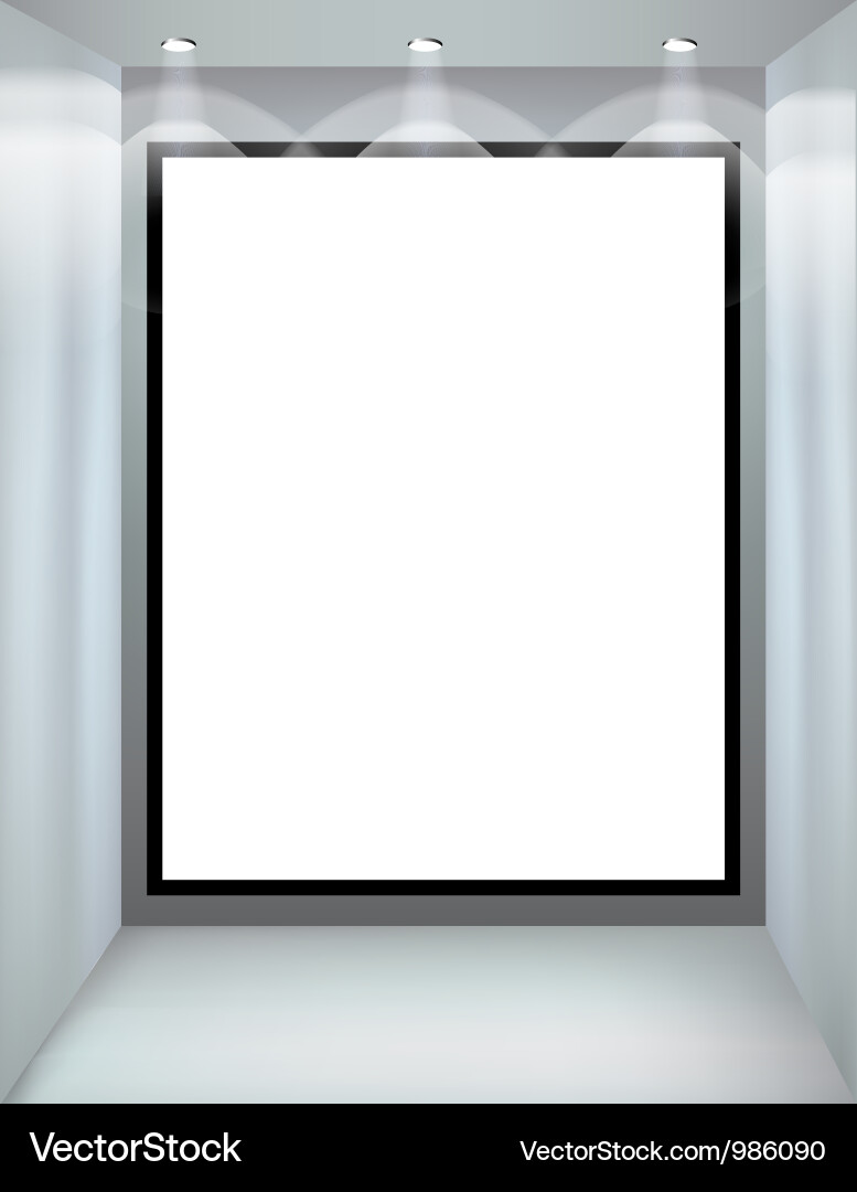 Empty Shop Window Vector Image