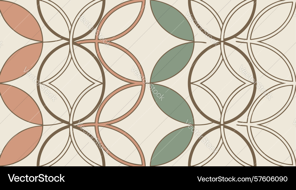 Intersecting circular pattern classic geometric vector image