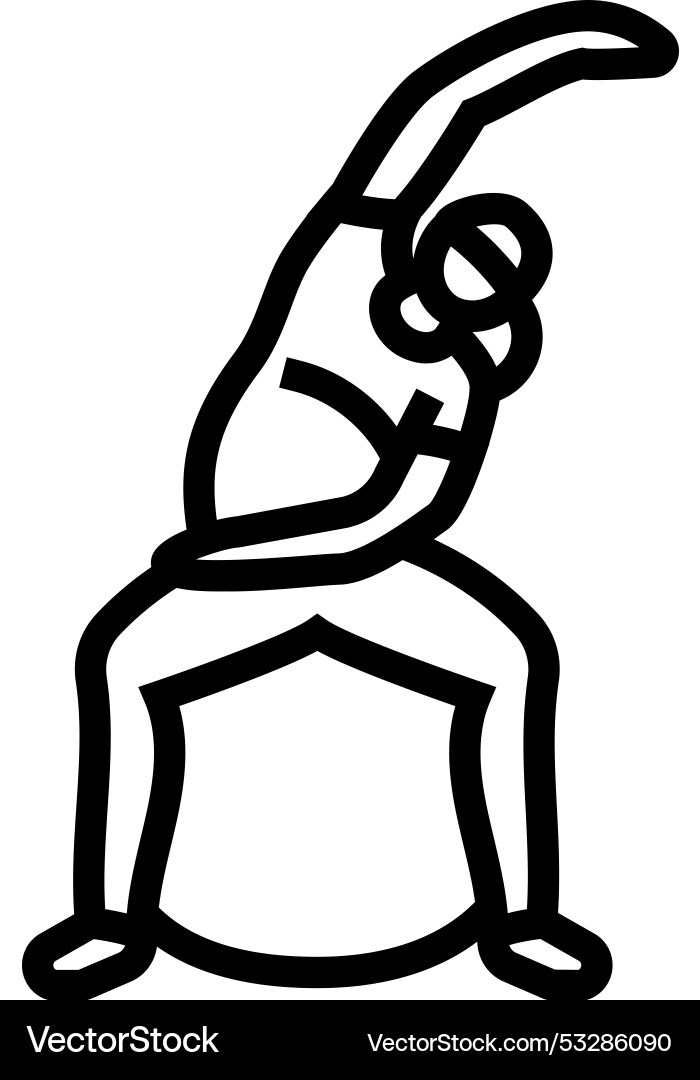 Kegel exercises pregnant fitness line icon Vector Image