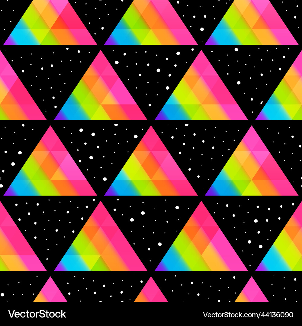 Rainbow Triangle Pattern vector image