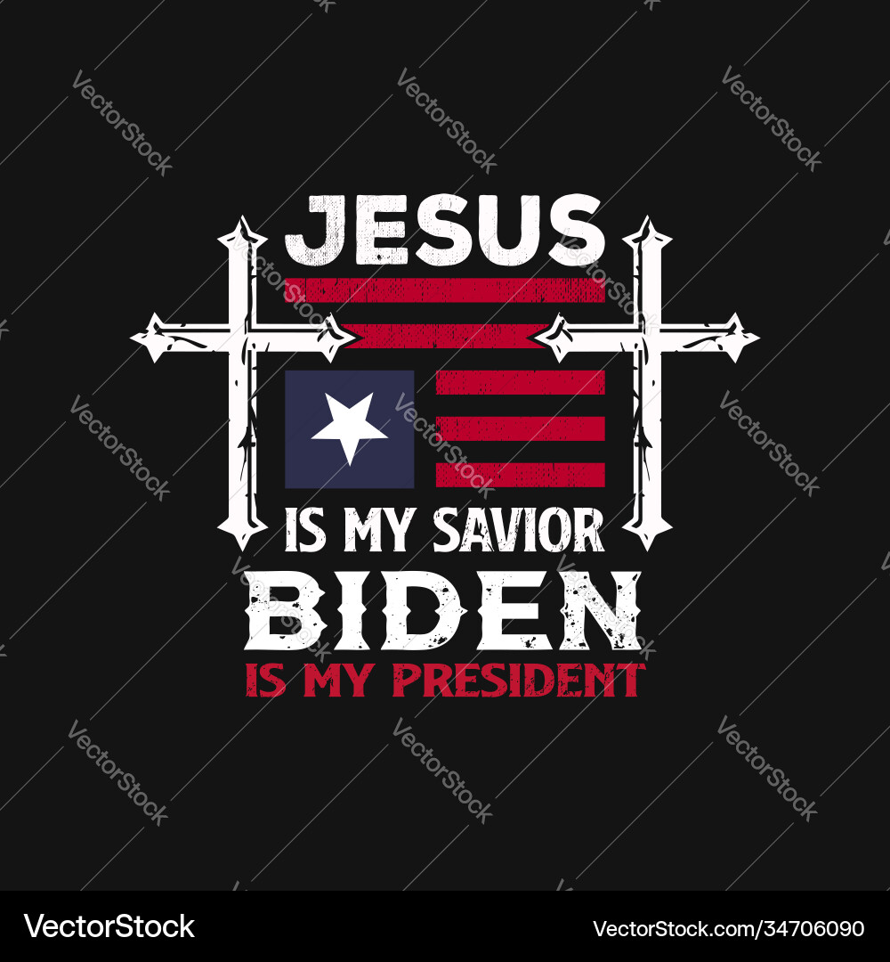 Typographic slogan design for biden supporter Typographic slogan design for biden supporter vector image