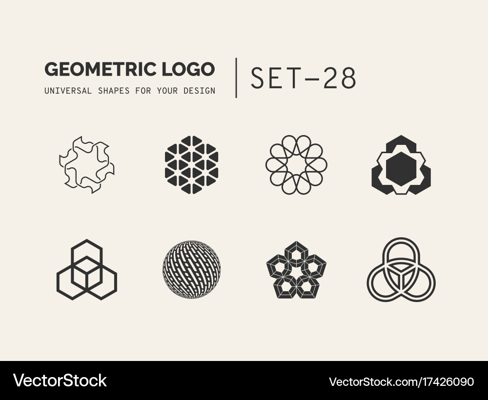 Universal shapes for your design Royalty Free Vector Image