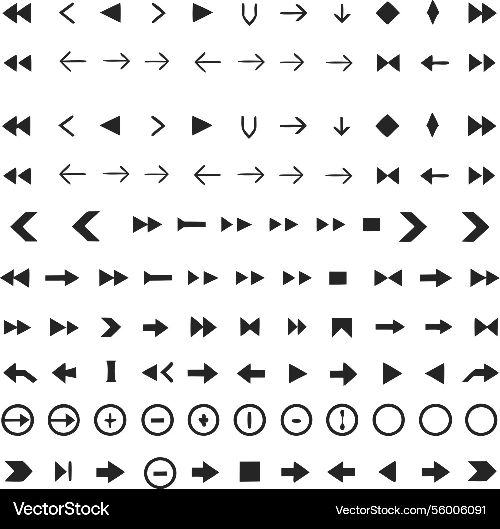 Arrow Icons - Navigation & UI Symbols vector image