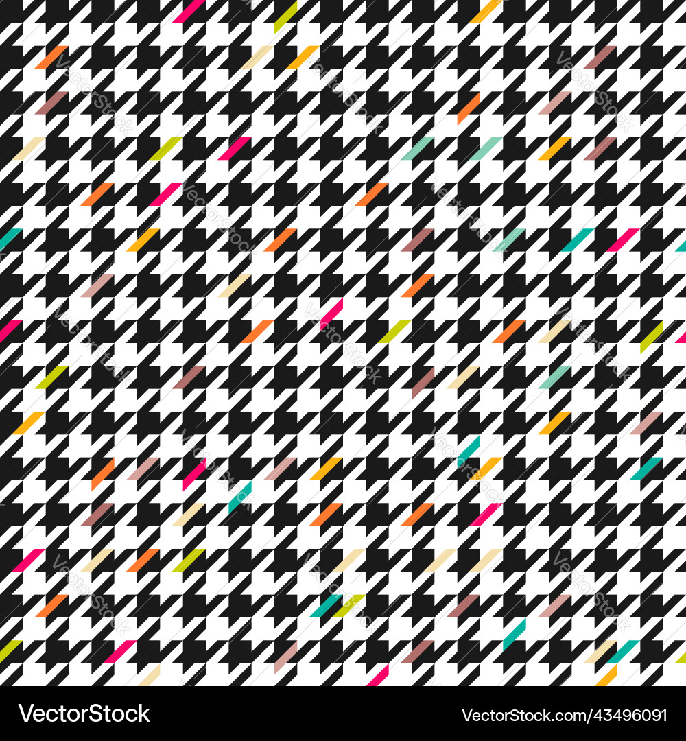Colorful Houndstooth Pattern vector image