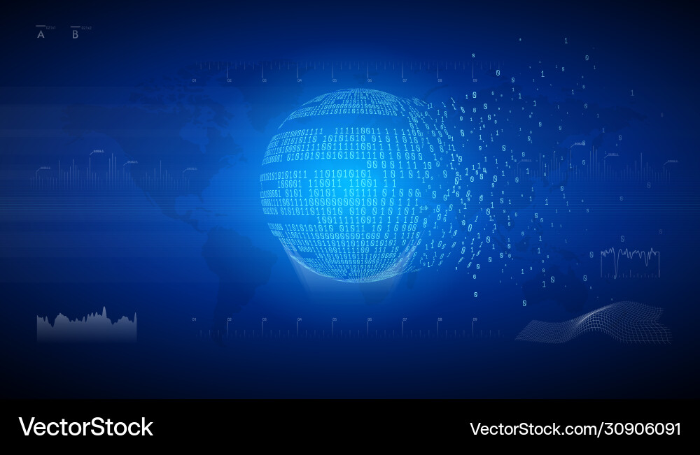 Daten zur Verbindung von Binärkugeln Daten zur Verbindung von Binärkugeln vektorbild